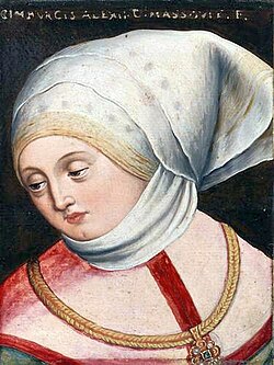 Portrait of Cymburgis of Masovia