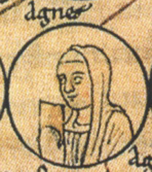 Portrait of Agnes of Burgundy, Duchess of Aquitaine
