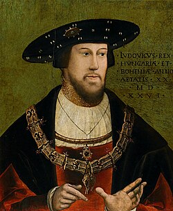 Portrait of Louis II, King of Hungary, Croatia and Bohemia