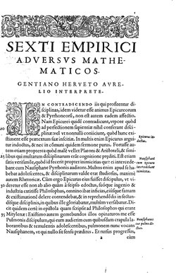 Portrait of Sextus Empiricus