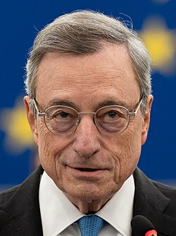 Portrait of Mario Draghi