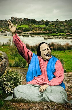 Portrait of Nusrat Fateh Ali Khan