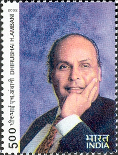 Portrait of Dhirubhai Ambani