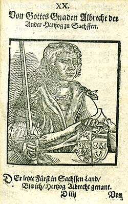 Portrait of Albert III, Duke of Saxe-Wittenberg
