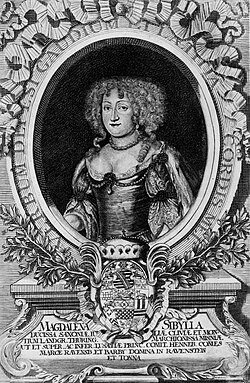 Portrait of Magdalena Sibylle of Saxe-Weissenfels