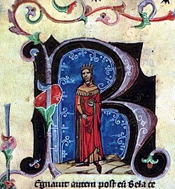 Portrait of Béla II of Hungary