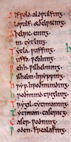 Portrait of Ælfwald of East Anglia
