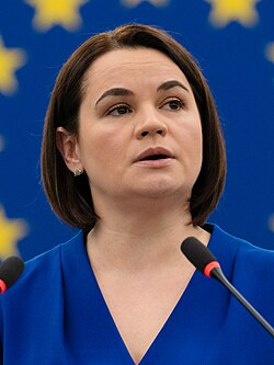 Portrait of Sviatlana Tsikhanouskaya